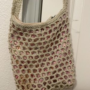 Cute spring floral crochet bag